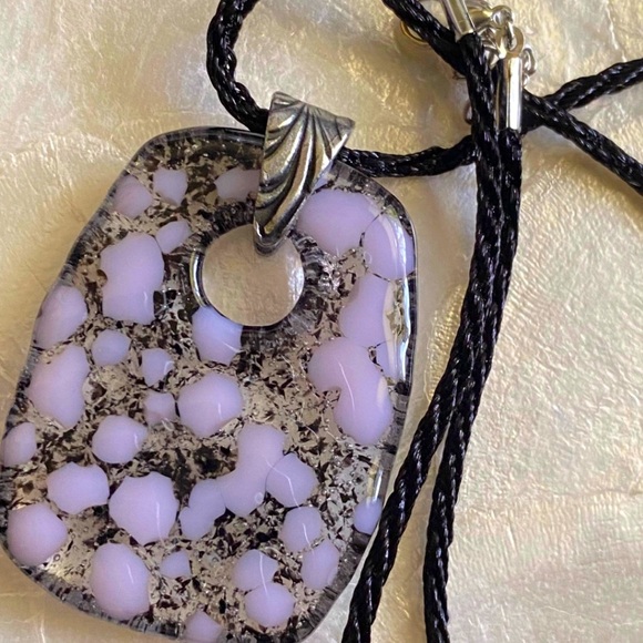 Handmade Fused Glass Pendant - Picture 2 of 3